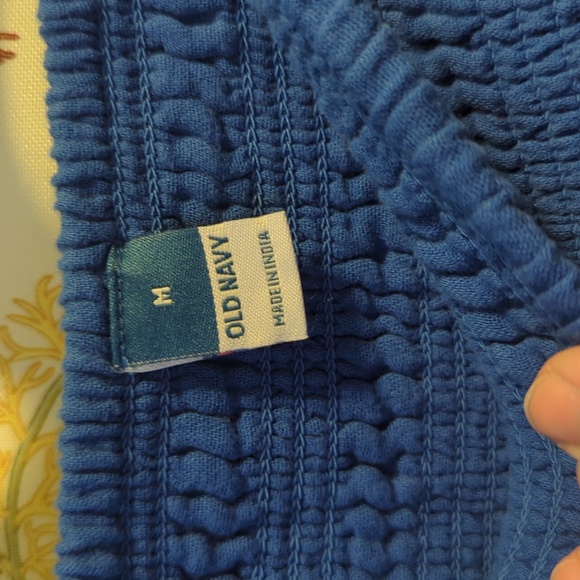 Old Navy Blue Elastic Waist Maxi Skirt 100% Cotton - Picture 3 of 5